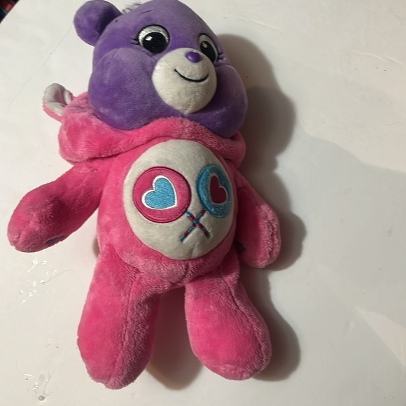 Care Bears 12” Share Bear Unicorn 2021 Hoodie Friends Collector Purple Plush - Picture 9 of 11